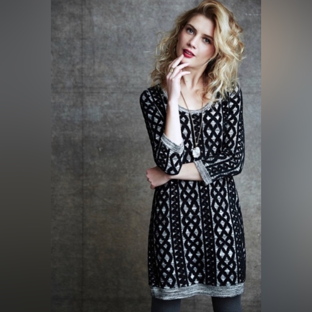 Moth Black and Gray Sweater Dress.